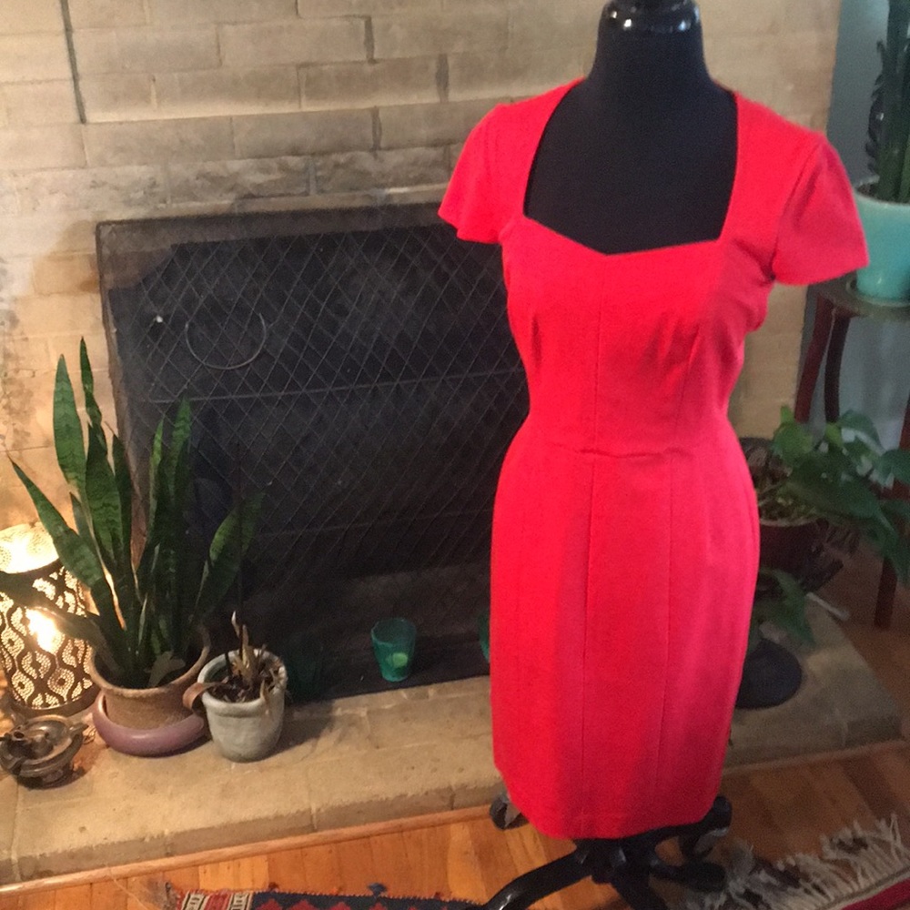 Fire Engine Red Sweatheart Dress